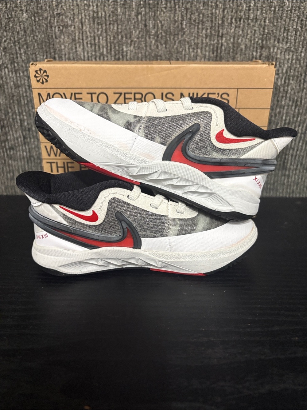 Nike Toddler White/Black/Red Running Shoes